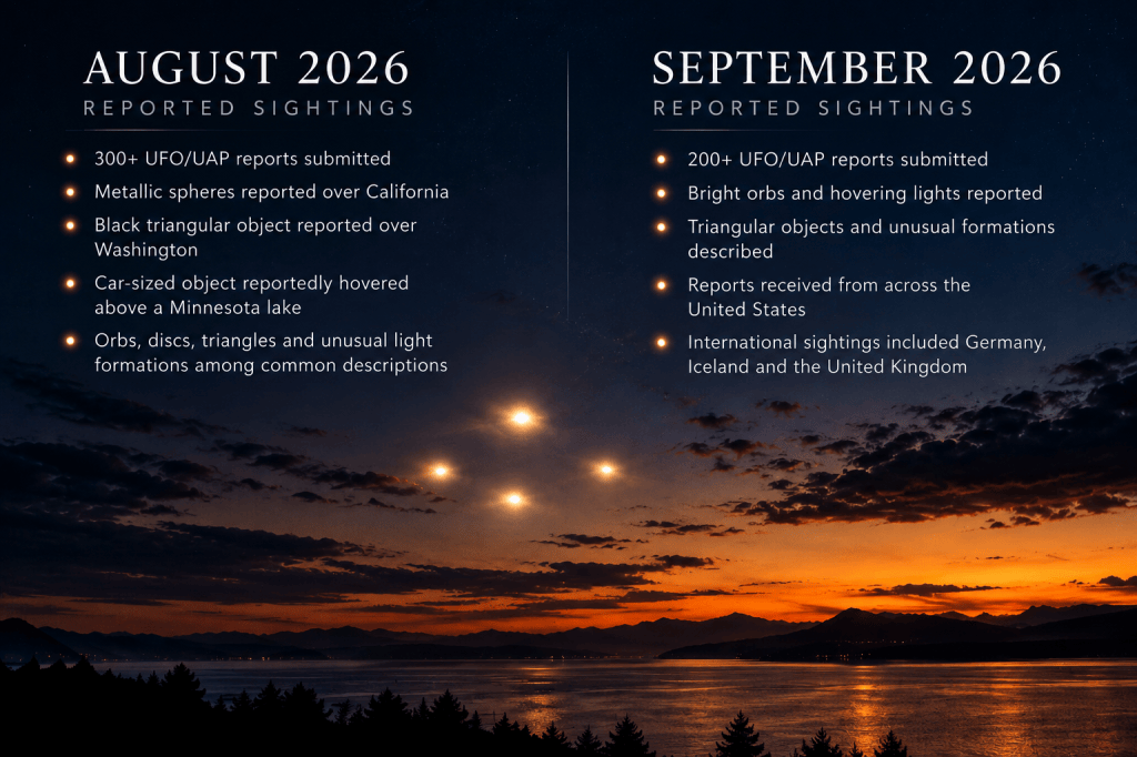 september and august sightings — archive illustration